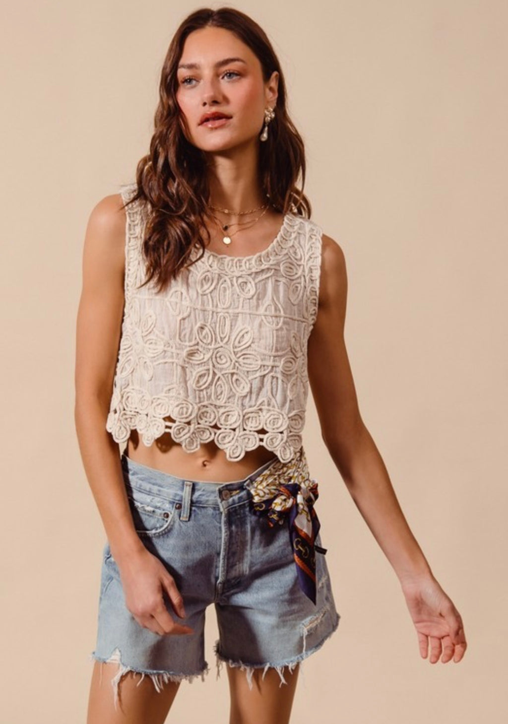 Embroidered Crop