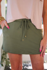 Solid Color Skort