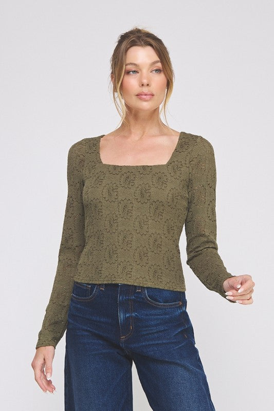 Embroidered Lace Top