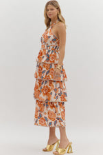 Floral Tiered Midi Dress