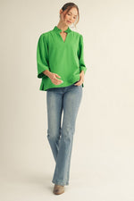 Ruffled Crinkle Top