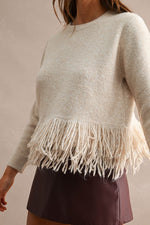 Fringe Trimmed Sweater