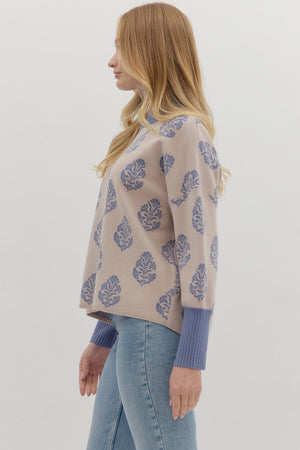 Botanical Print Sweater