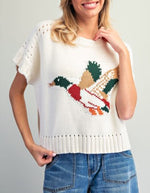 Short Sleeve Duck Sweater