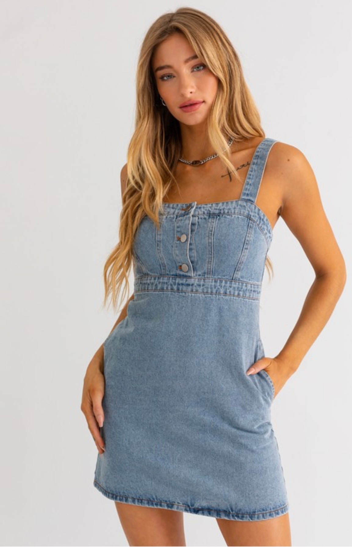 Sweetheart Denim Dress