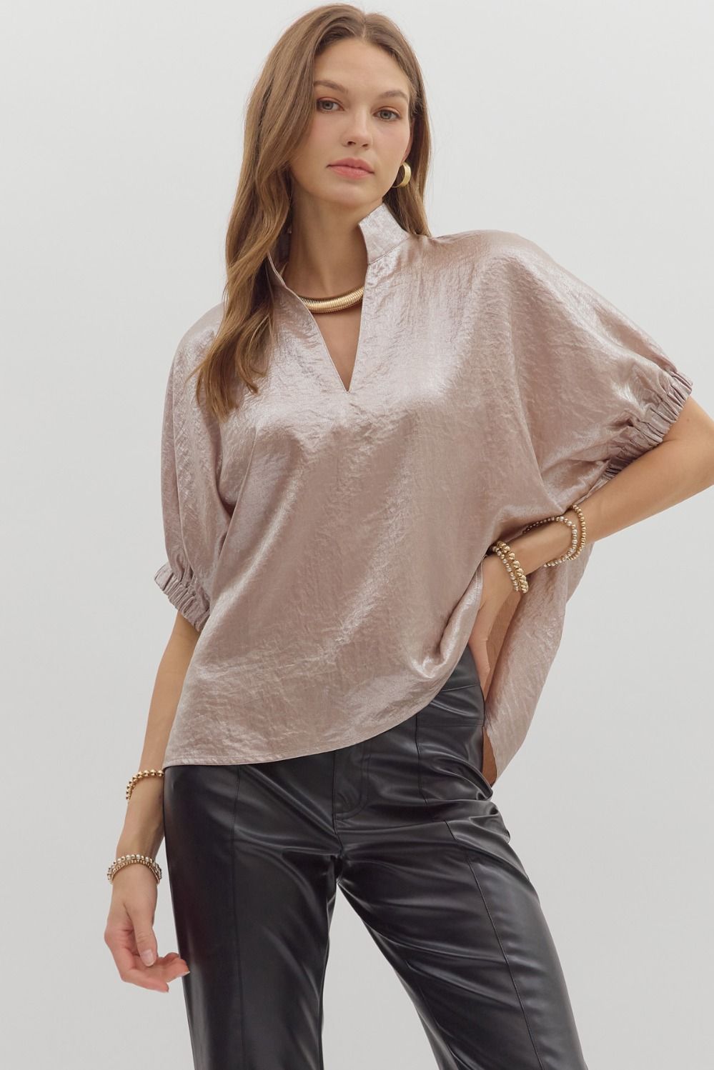 Classy Metallic Top