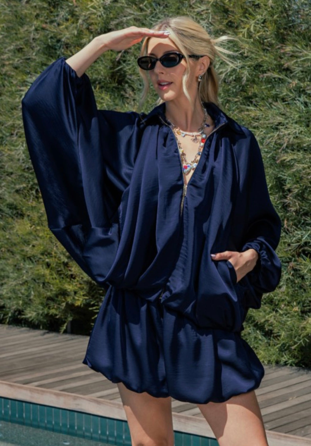 Silky Bomber Jacket