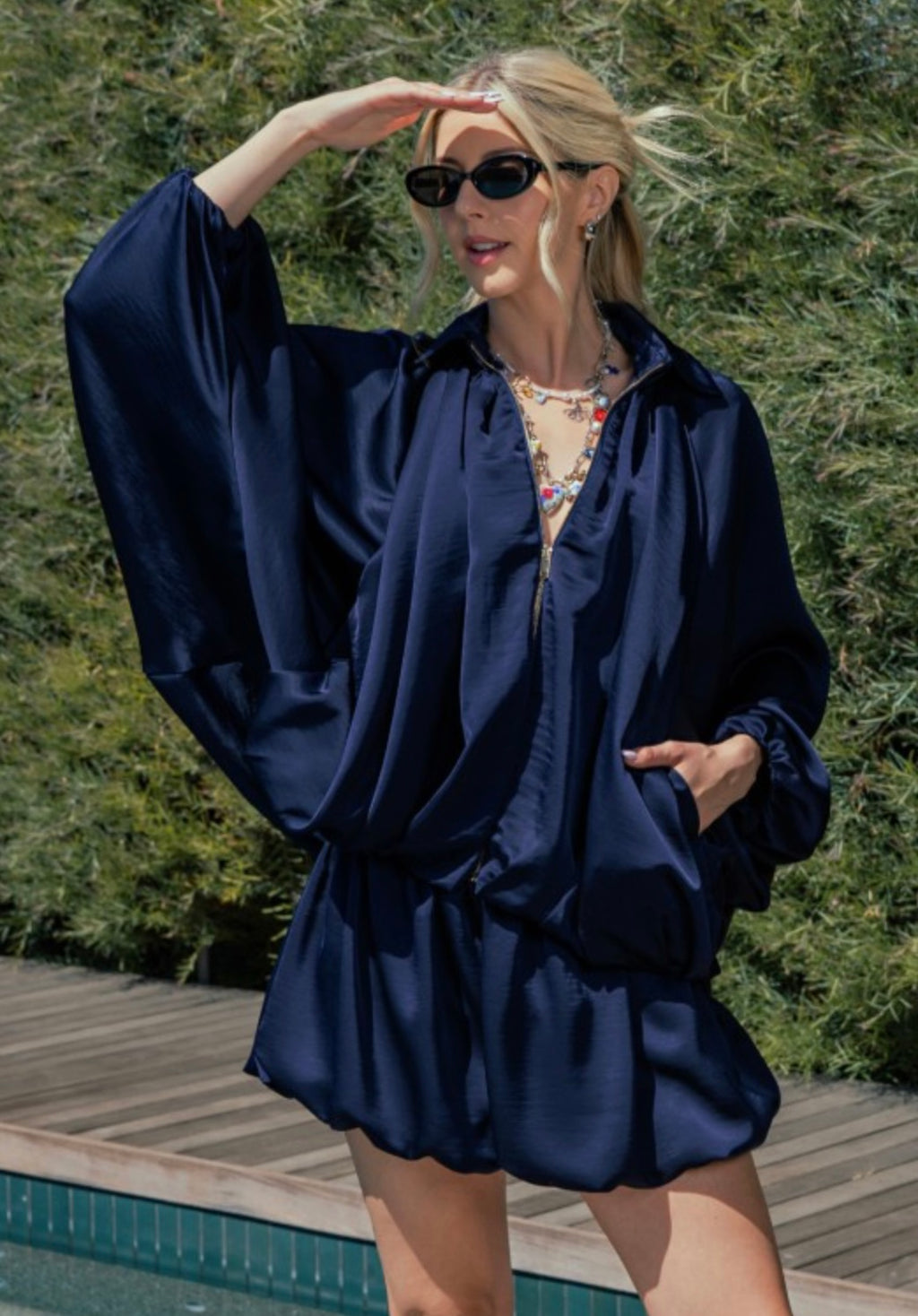 Silky Bomber Jacket