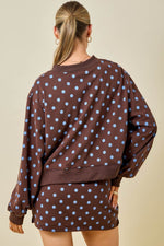 Brown Polka Dot Sweatshirt