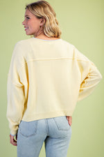 Contrast Lemon Sweater