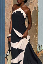 Artistic Halter Dress