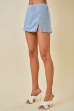 Washed Denim Skort