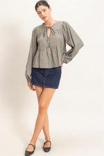 Teal Checkered Top