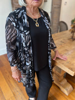 Printed Mesh Cardigan