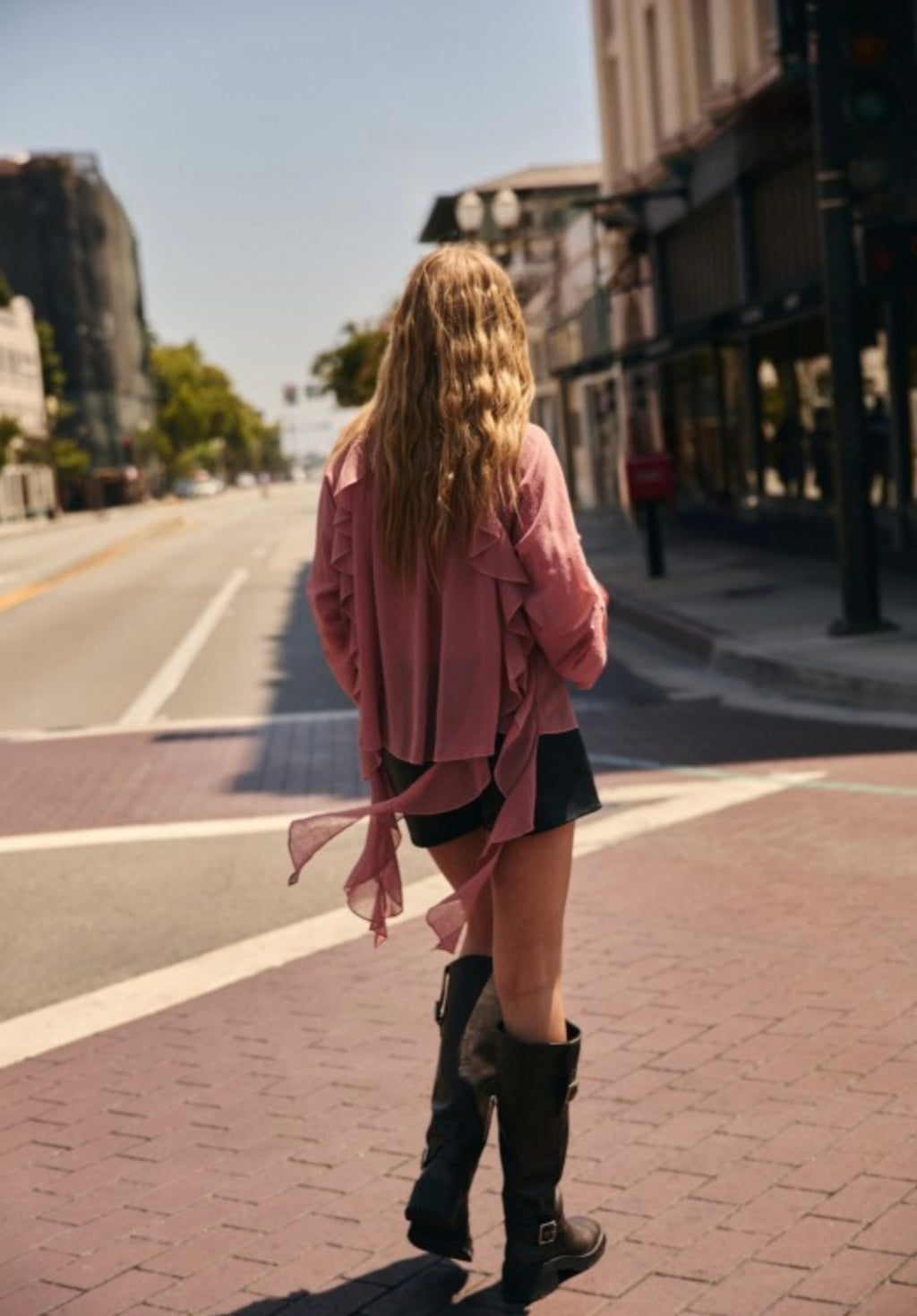 Chiffon Ruffle Blouse