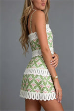 Geometric Linen Dress