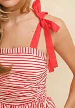 Red Stripe Maxi Dress