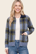 Checker Zip Up Jacket