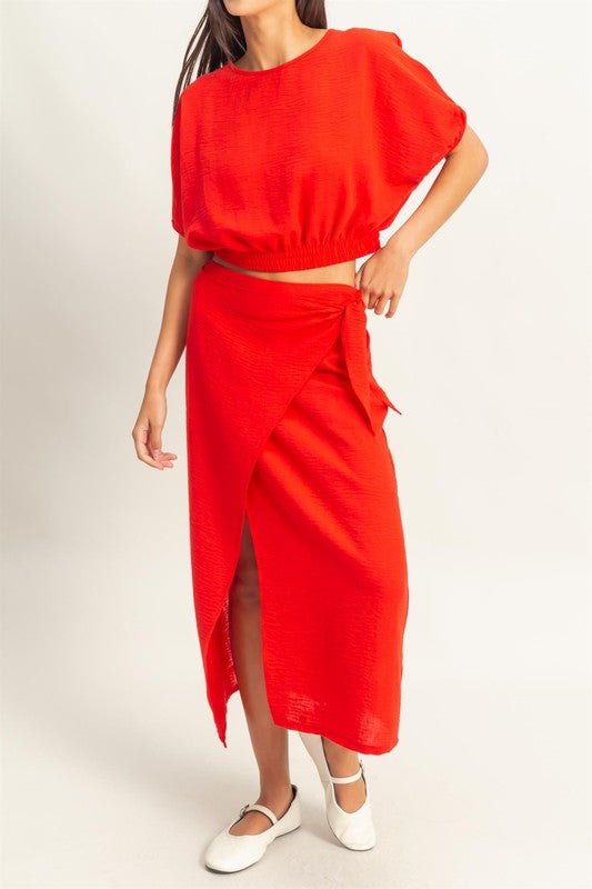 Crinkle Maxi Skirt