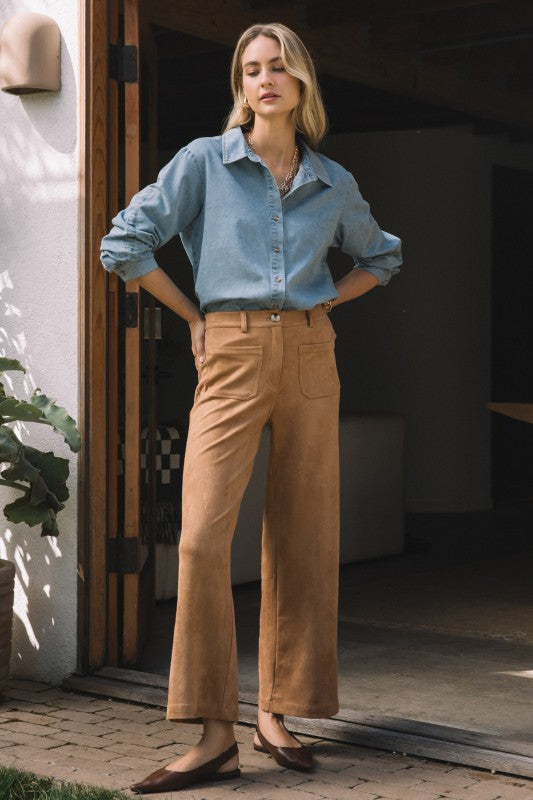 Faux Suede Pants