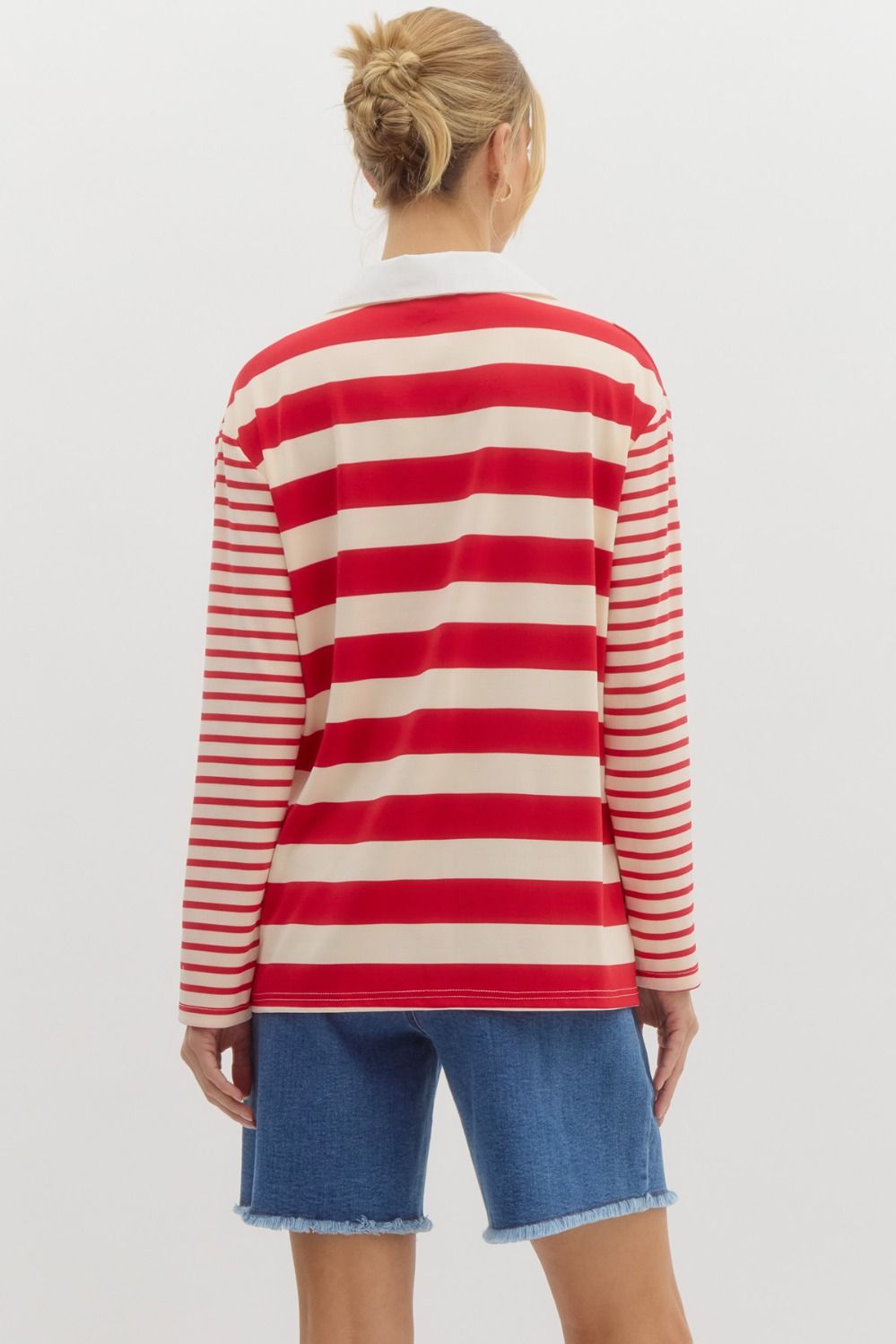 Striped Polo Top