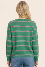 Drawstring Stripe Sweater