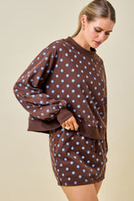 Brown Polka Dot Sweatshirt