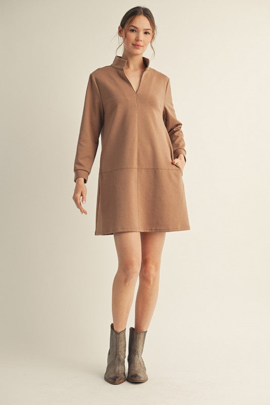 Stand-Up Shift Dress.