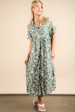Abstract Midi Dress