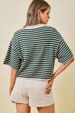 Striped Henley Sweater