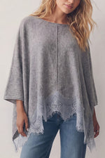 Lace Trim Pancho
