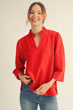 Ruffled Crinkle Top