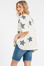 Frayed Star Top