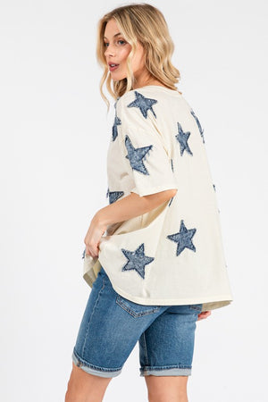 Frayed Star Top
