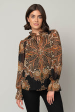 Lurex Peasant Top