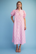 Ruffled Collar Midi