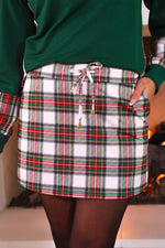 Christmas Plaid Skort