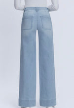 Patch Pocket Striped Jeans