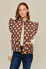 Quilted Polka Dot Vest