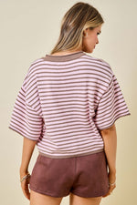 Striped Henley Sweater