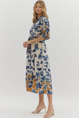 Botanical Print Dress