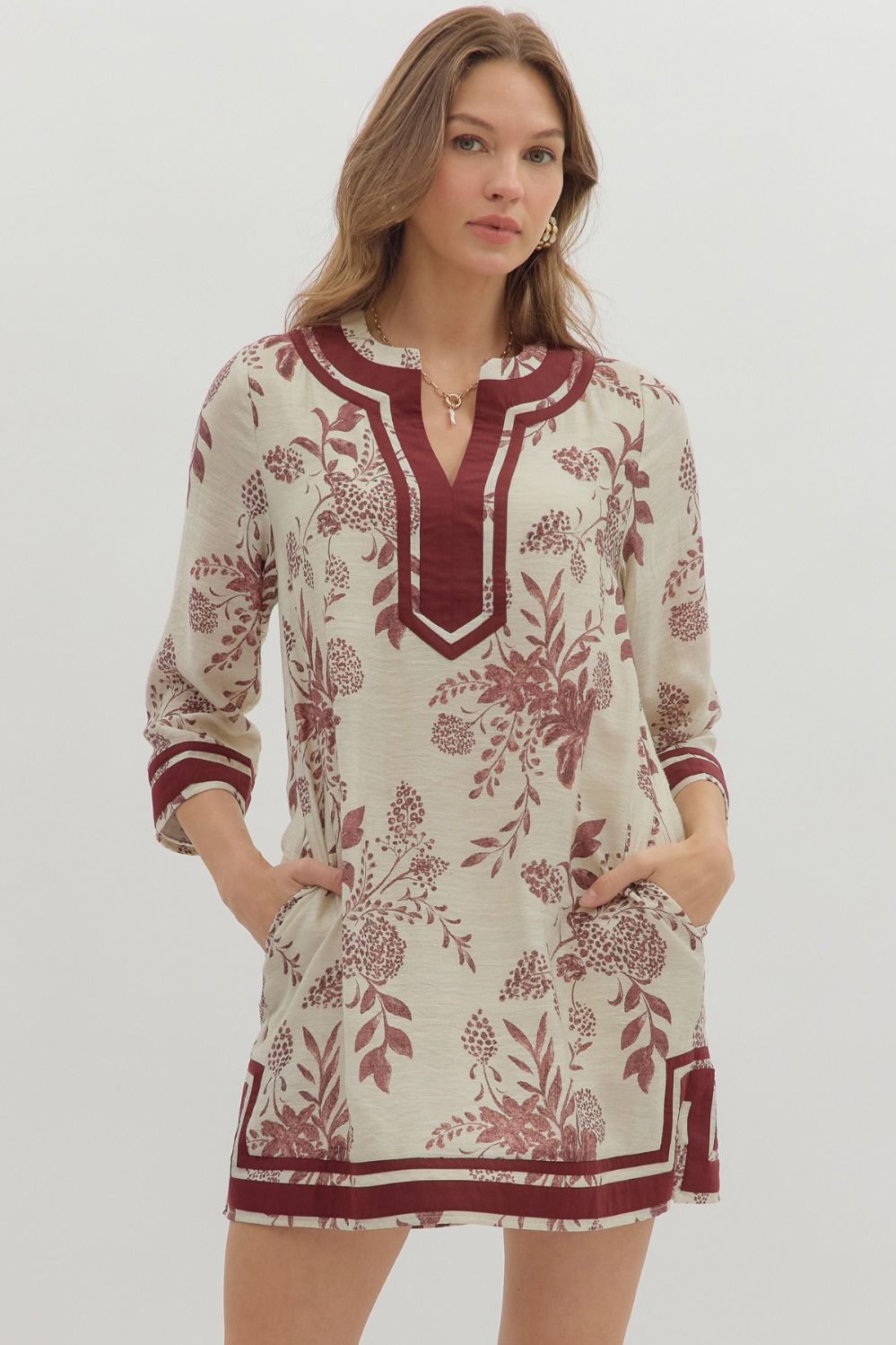 Key Trim Dress