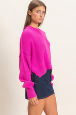 Fuchsia Ribbed Sweater