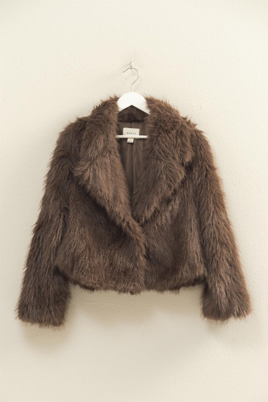 Shawl Collar Fur Jacket
