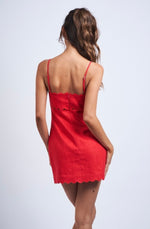 Linen Scallop Dress