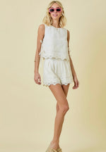 Victoria Linen Embroidered Top