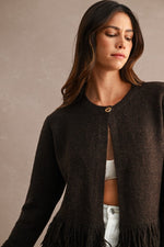 Fringe Trimmed Cardigan
