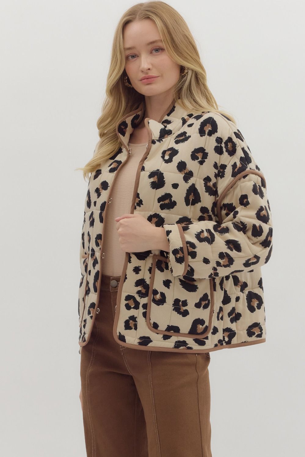 Quilted Leopard Jacket