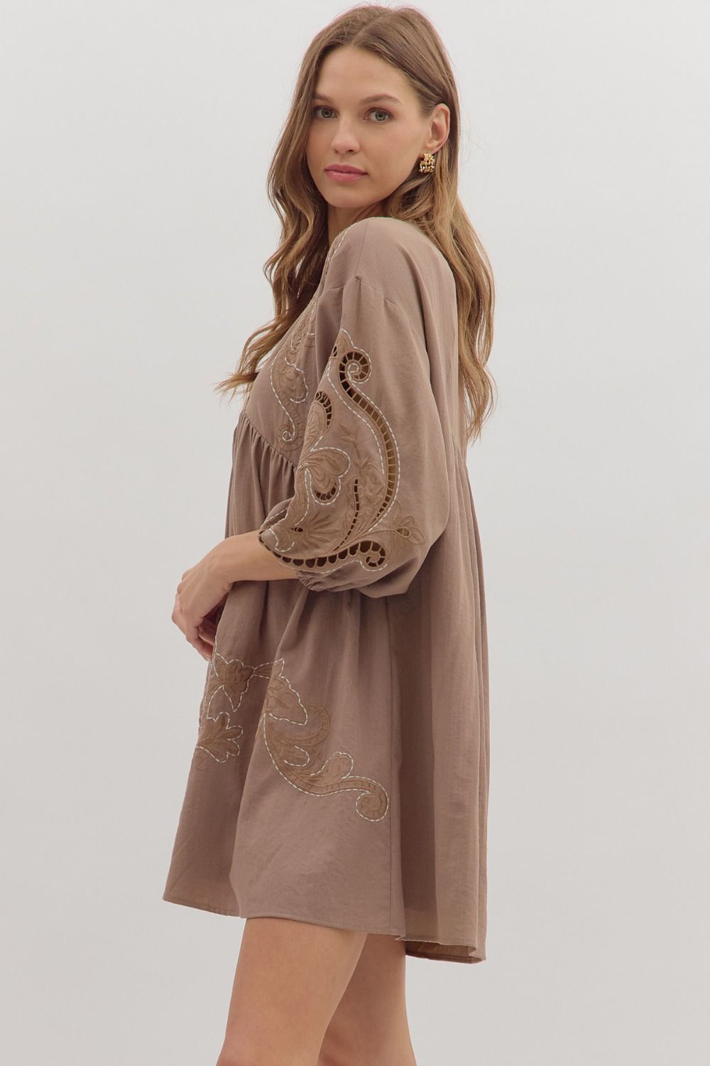 Embroidered Boho Dress