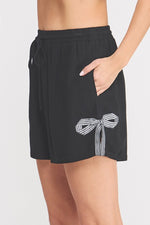 Bowed Linen Shorts